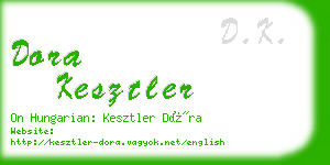 dora kesztler business card